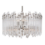 Adele Drum Chandelier - Polished Nickel / Clear