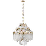 Adele Chandelier - Hand Rubbed Antique Brass / Clear