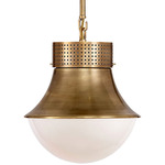 Precision Pendant - Antique Burnished Brass / White