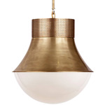 Precision Pendant - Antique Burnished Brass / White