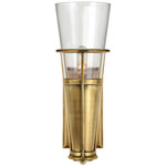 Robinson Wall Sconce - Hand-Rubbed Antique Brass / Clear