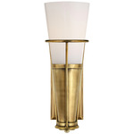 Robinson Wall Sconce - Hand-Rubbed Antique Brass / White