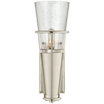 Robinson Wall Sconce - Polished Nickel / Seeded