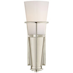 Robinson Wall Sconce - Polished Nickel / White