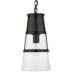 Robinson Medium Pendant - Bronze / Clear