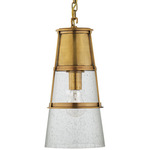 Robinson Medium Pendant - Hand-Rubbed Antique Brass / Seeded