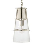 Robinson Medium Pendant - Polished Nickel / Clear