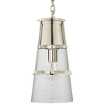 Robinson Medium Pendant - Polished Nickel / Seeded