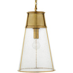 Robinson Large Pendant - Hand-Rubbed Antique Brass / Seeded