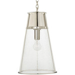 Robinson Large Pendant - Polished Nickel / Seeded