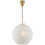Hailey Pendant - Natural Brass / Frosted