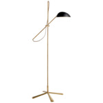 Graphic Floor Lamp - Hand Rubbed Antique Brass / Black