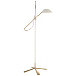 Graphic Floor Lamp - Hand-Rubbed Antique Brass / White