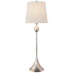 Dover Slim Table Lamp - Burnished Silver Leaf / Linen