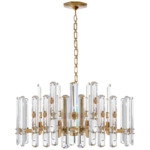 Bonnington Chandelier - Hand Rubbed Antique Brass / Crystal