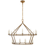 Darlana Two Tiered Ring Chandelier - Gilded Iron