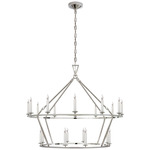 Darlana Two Tiered Ring Chandelier - Polished Nickel