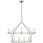 Darlana Two Tiered Ring Chandelier - Polished Nickel