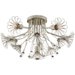 Keaton Semi Flush Ceiling Light - Burnished Silver Leaf