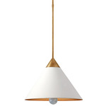 Cleo Pendant - Antique-Burnished Brass / Antique White