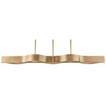 Avant Linear Pendant - Antique-Burnished Brass / Frosted
