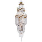 Adele Wall Sconce - Hand-Rubbed Antique Brass / Clear