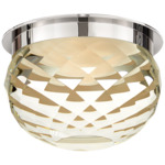 Hillam Ceiling Light - Polished Nickel / Crystal
