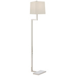 Alander Floor Lamp - Polished Nickel / Linen