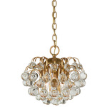 Bellvale Chandelier - Hand-Rubbed Antique Brass / Crystal
