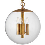 Turenne Pendant - Hand-Rubbed Antique Brass / Clear
