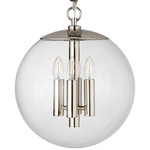 Turenne Pendant - Polished Nickel / Clear