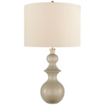 Saxon Table Lamp - Dove Grey / Cream Linen
