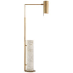 Alma Floor Lamp - White Marble / Hand Rubbed Antique Brass