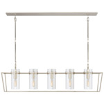 Presidio Linear Pendant - Polished Nickel / Clear