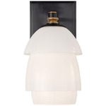 Whitman Wall Sconce - Bronze / White Glass