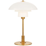 Whitman Desk Lamp - Hand-Rubbed Antique Brass / White Glass