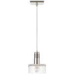 Iris Pendant - Polished Nickel / Clear