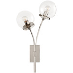 Prescott Wall Sconce - Polished Nickel / Clear