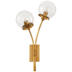 Prescott Wall Sconce - Soft Brass / Clear