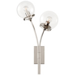 Prescott Wall Sconce - Polished Nickel / Clear