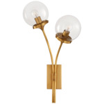 Prescott Wall Sconce - Soft Brass / Clear