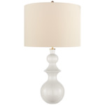 Saxon Table Lamp - New White / Cream Linen