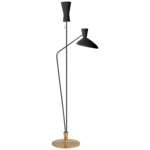 Austen Floor Lamp - Antique Brass / Matte Black