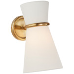 Clarkson Pivoting Wall Sconce - Hand-Rubbed Antique Brass / Linen