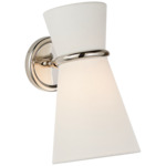 Clarkson Pivoting Wall Sconce - Polished Nickel / Linen
