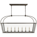 Riverside Linear Pendant - Bronze / Clear