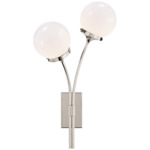 Prescott Wall Sconce - Polished Nickel / White