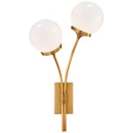 Prescott Wall Sconce - Soft Brass / White