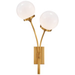 Prescott Wall Sconce - Soft Brass / White
