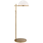 Dulcet Floor Lamp - White Glass / Antique Burnished Brass